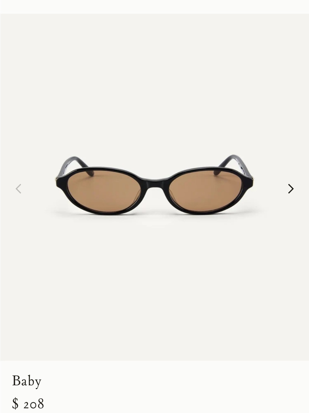 Bonnie Clyde baby Black Oval Women’s Sunglasses - Brown Lenses - Picture 3 of 16
